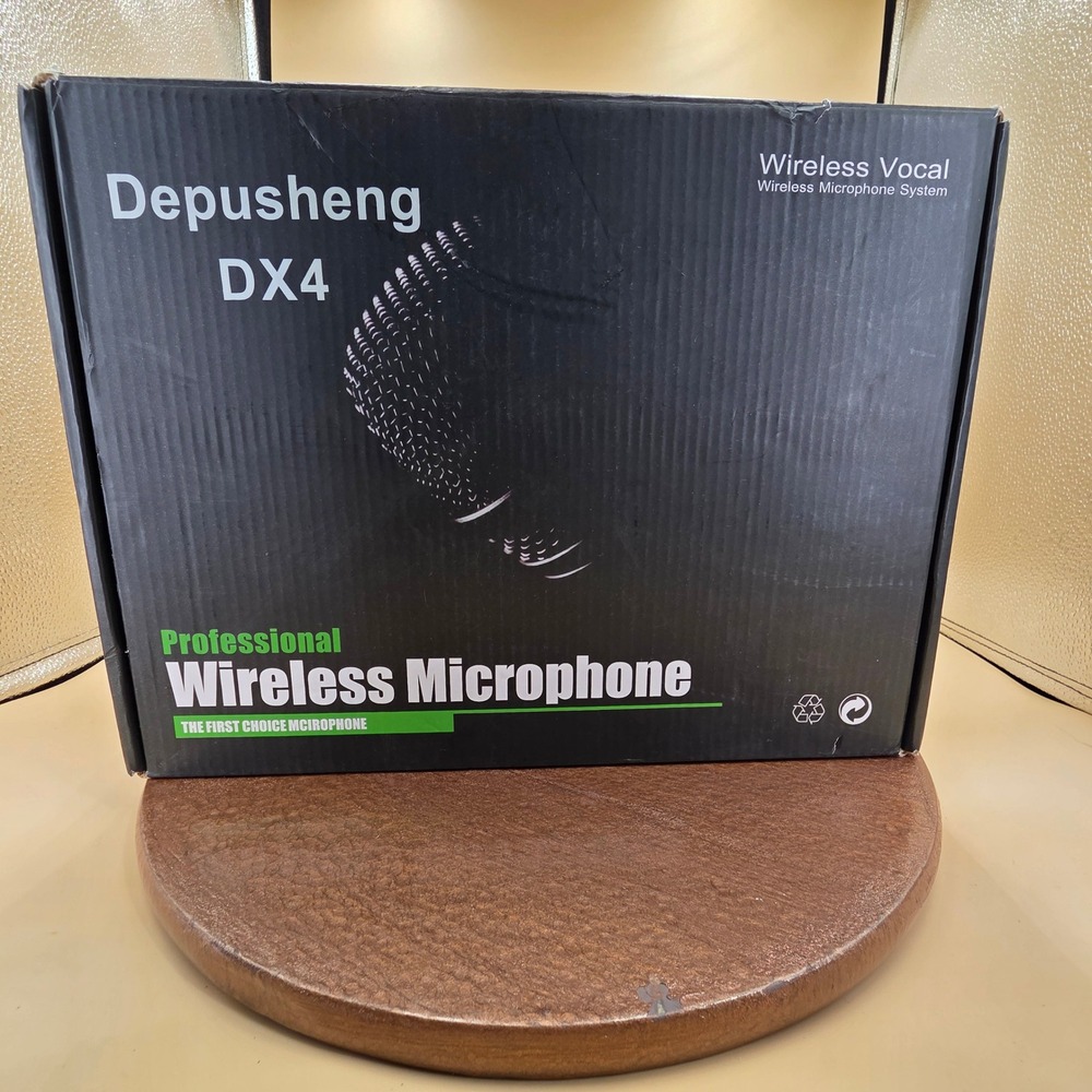 Depusheng DX4 Professional Wireless Microphone System 4 Channel UHF Handheld Set